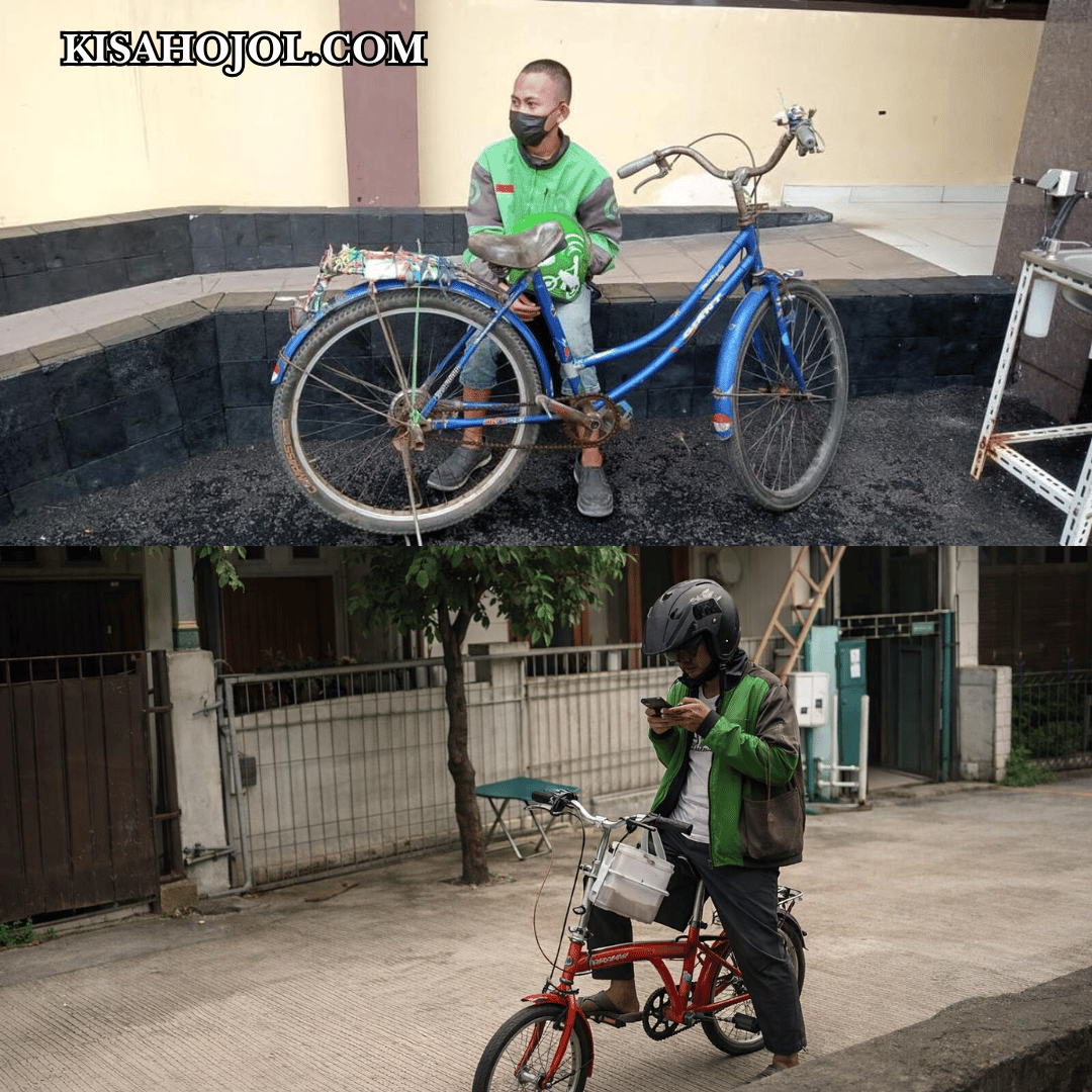 Kisah Driver Ojol Menggunakan Sepeda Bertahan Hidup di Jalanan